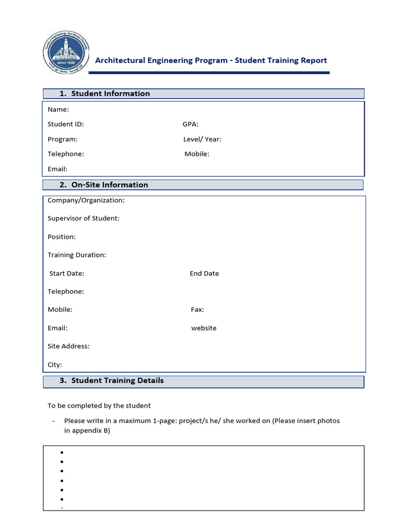 Student Training Report | PDF