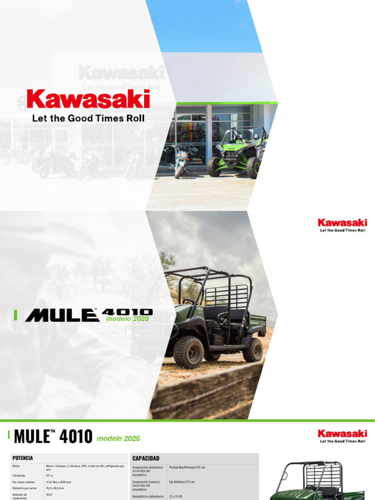 Especificaciones del MULE™ 4010 2025 | PDF | Coche | Estilos de carrocería