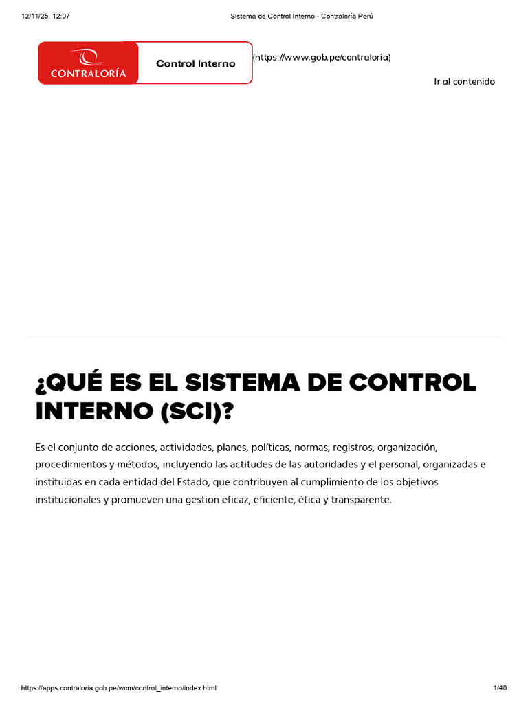 Aplicativo del Sistema de Control Interno | PDF | Gobierno local | Perú