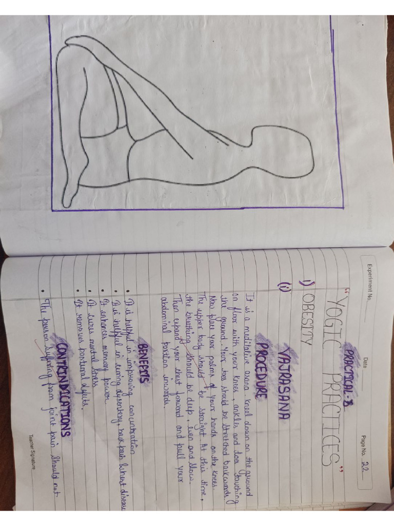 Practical 2 Yogic Practices - Procedure For Asanas, Benefits and ...