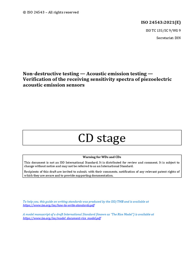 Acoustic Emission Sensor Sensitivity Testing | PDF | International ...