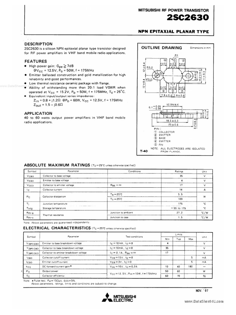C2630-Mitsubishi Electric Semiconductor | PDF