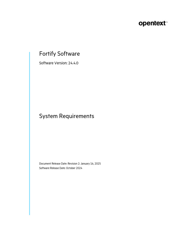 Fortify Software 24.4.0 System Requirements | PDF | Port (Computer ...
