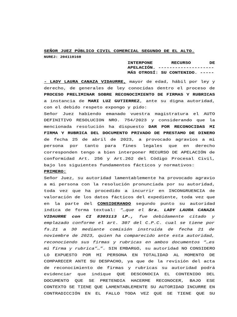 Apela Civil | PDF | Apelación | Judicaturas