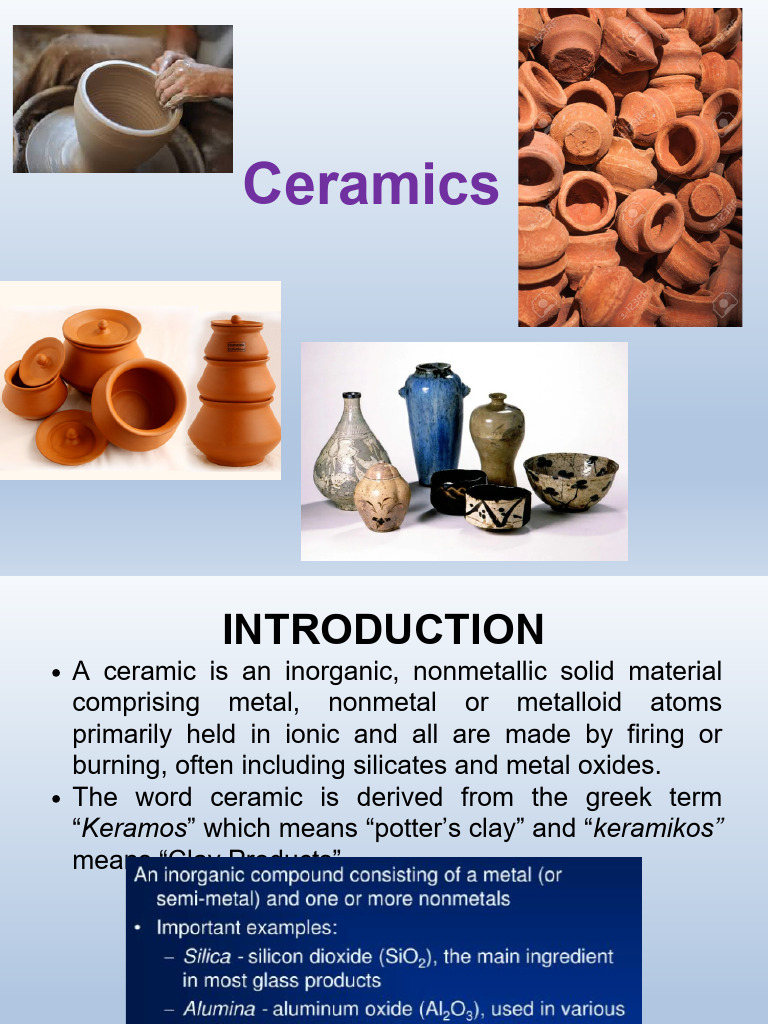 Overview of Ceramic Materials and Uses | PDF | Ceramics | Pottery
