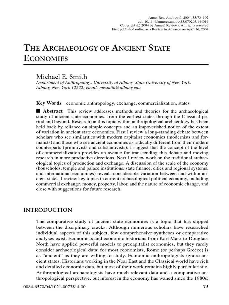 Ancient State Economies Explored | PDF | Archaeology | Anthropology