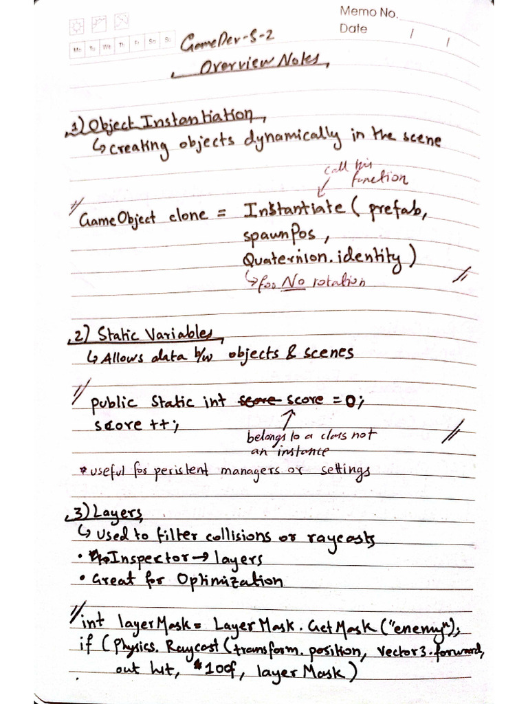 Gamedevs2notes IdontKnowMoreStuff | PDF