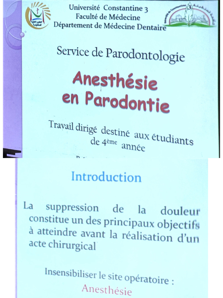 Anesthésie Paro PDF — free download