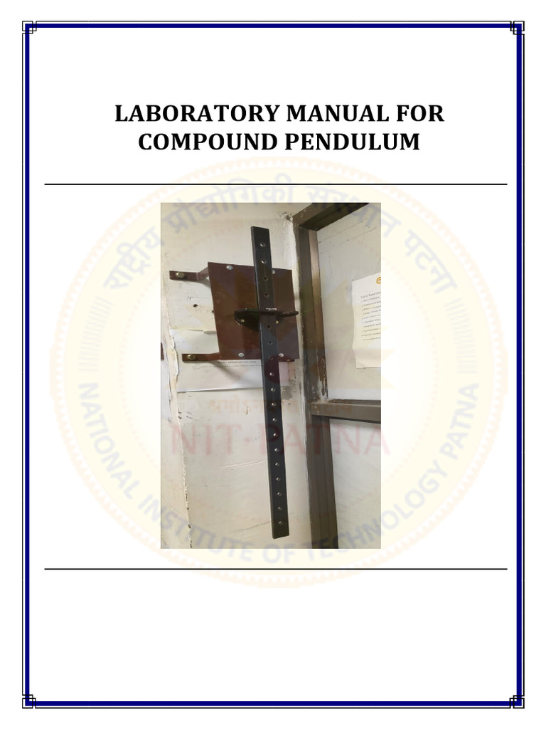 Compound Pendulum Experiment Guide | PDF | Rotation Around A Fixed Axis ...