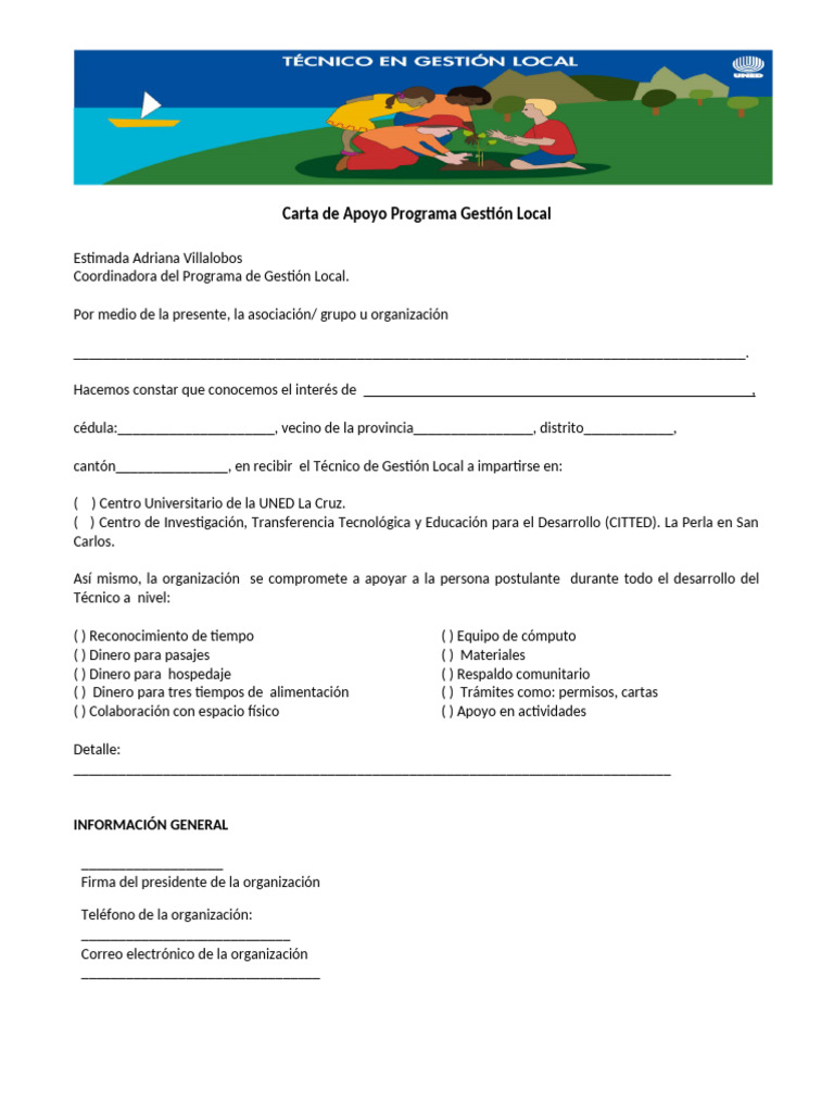 Machote de Carta Final Opcional | PDF