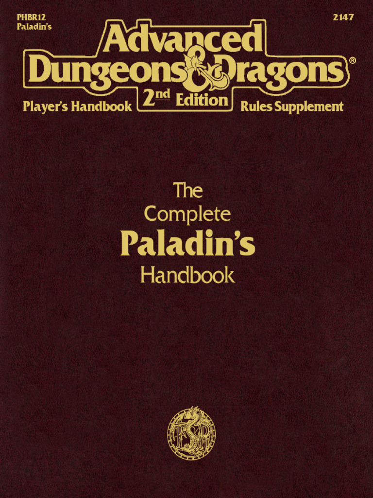 PHBR12 - The Complete Paladin's Handbook | PDF