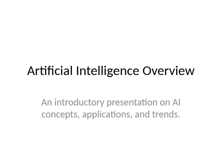 AI Presentation | PDF