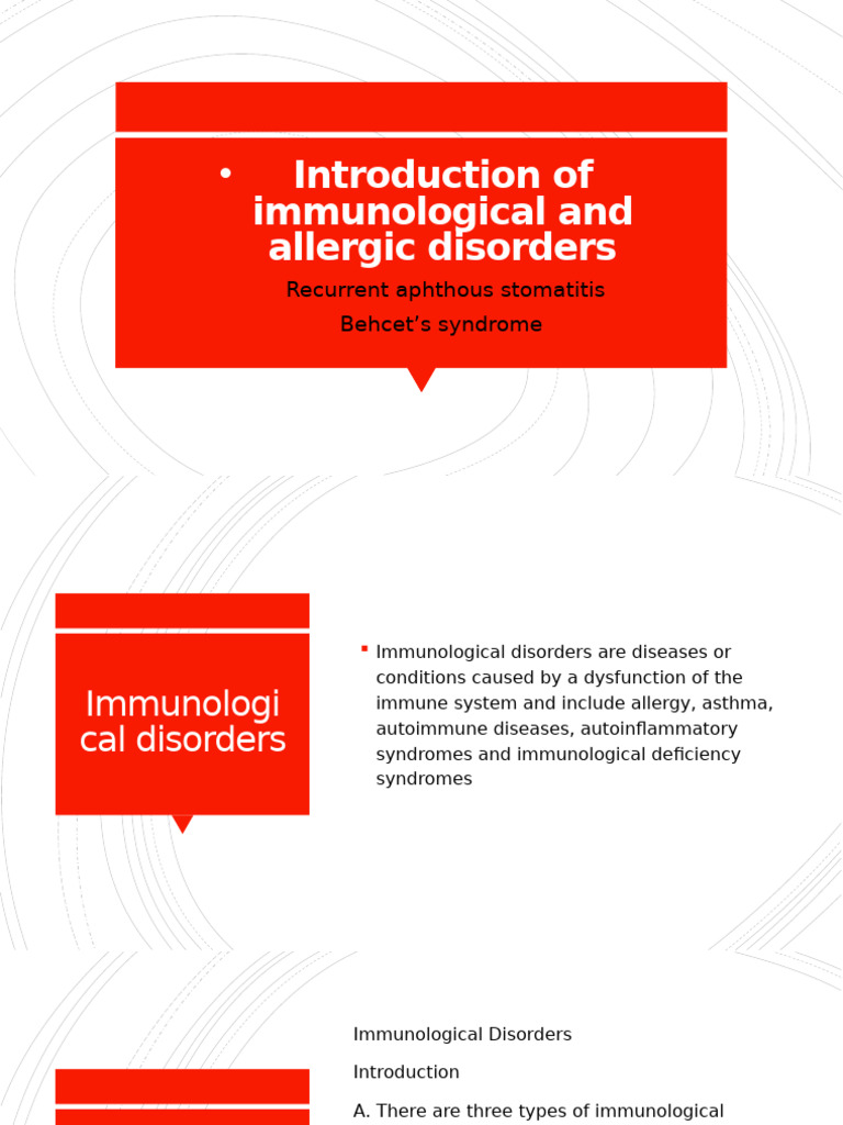 Immunological and Allergic Disorders Overview | PDF | Allergy | Immunology