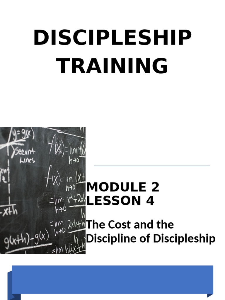 Cost and Disciplines of Discipleship | PDF | Disciple (Christianity ...