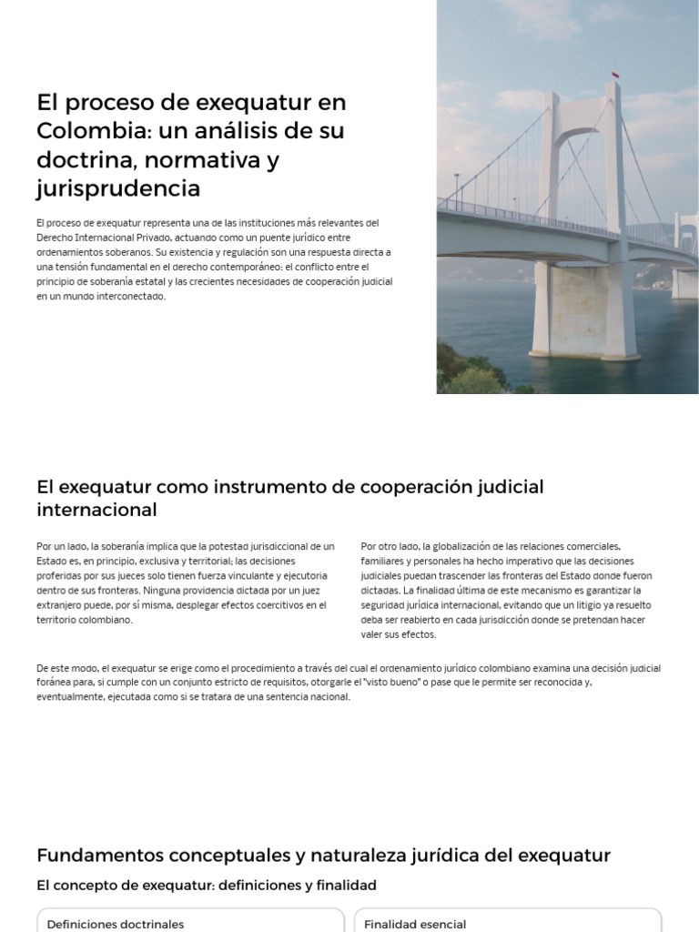 Exequatur en Colombia: Proceso y Normativa | PDF | Sentencia (ley ...