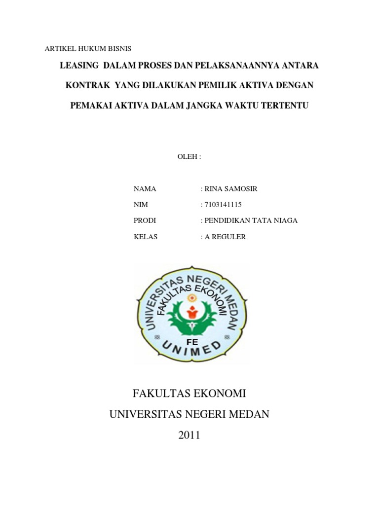 Artikel Hukum Bisnis