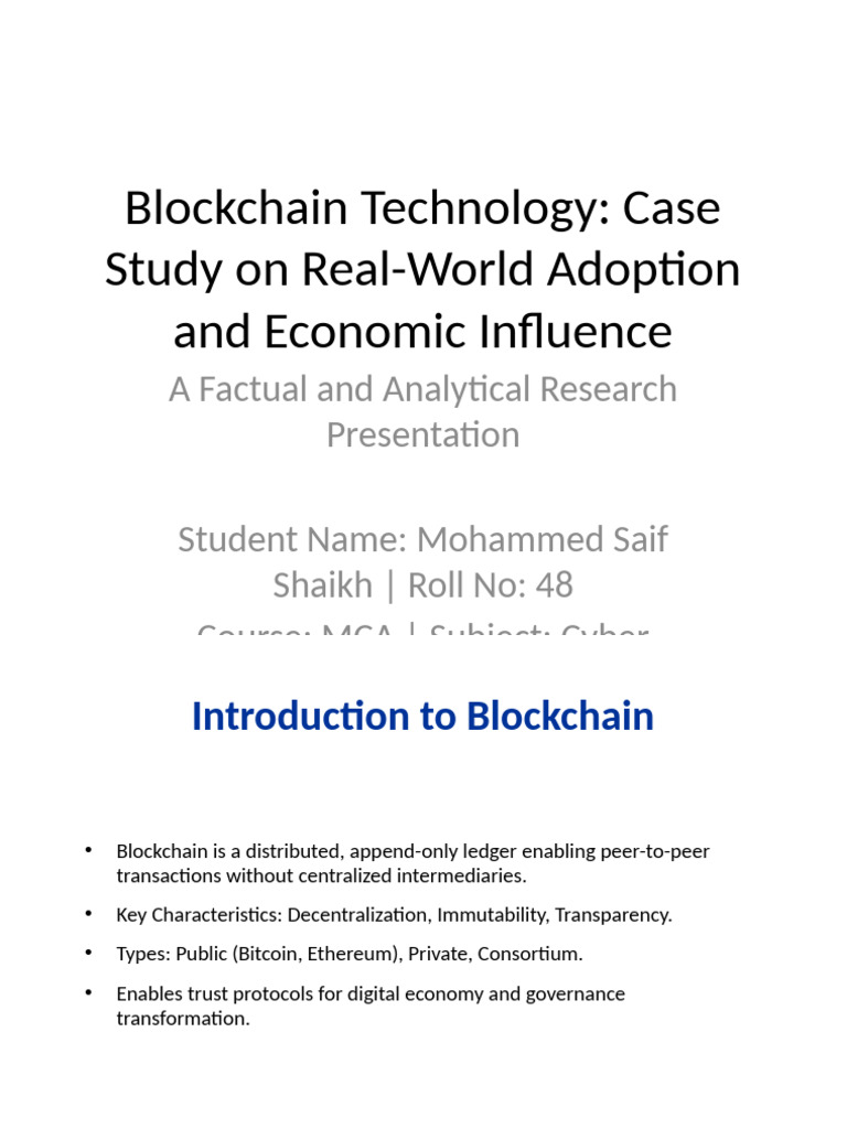 Blockchain Technology Stylized Presentation | PDF | Economies