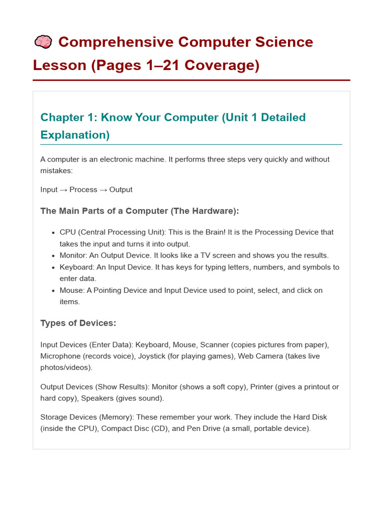 Grade 2 ICT Units 1&2 | PDF | Computer Hardware | Button (Computing)