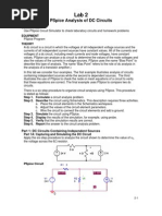 Pspice Analysis of DC Circuits