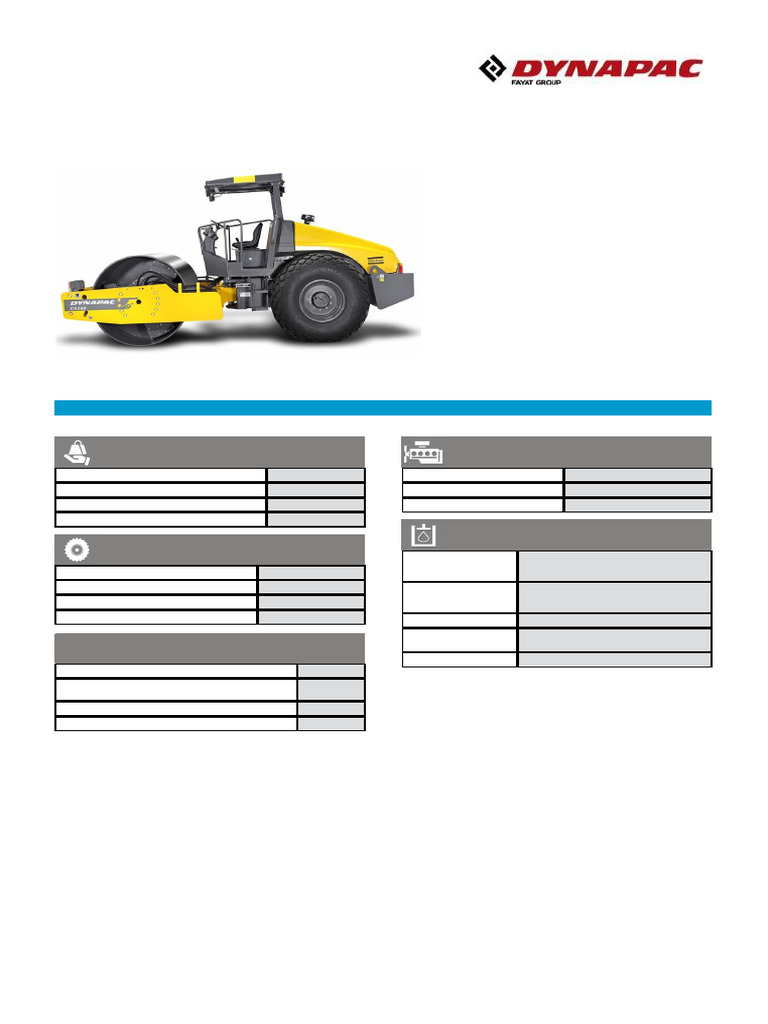 Dynapac CA250D: Rodillo Vibratorio Especificaciones | PDF | Vehículos ...