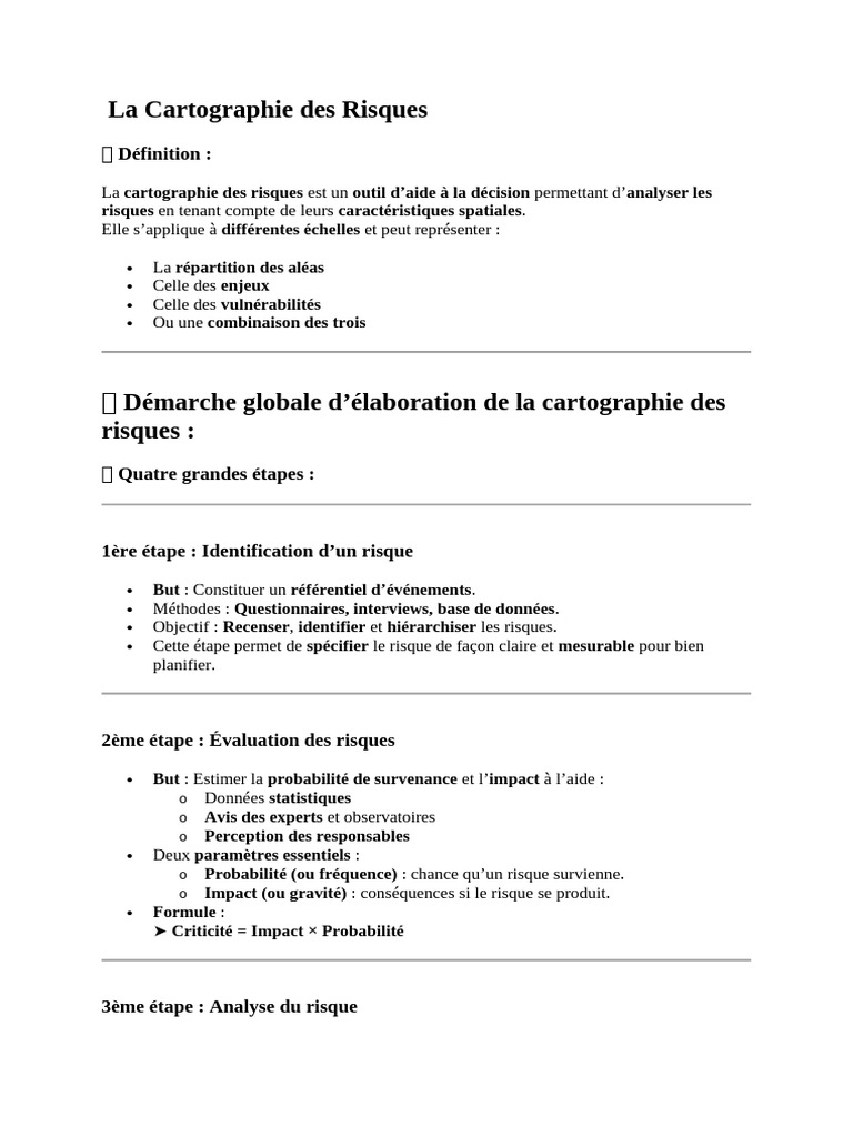 Guide de la Cartographie des Risques | PDF