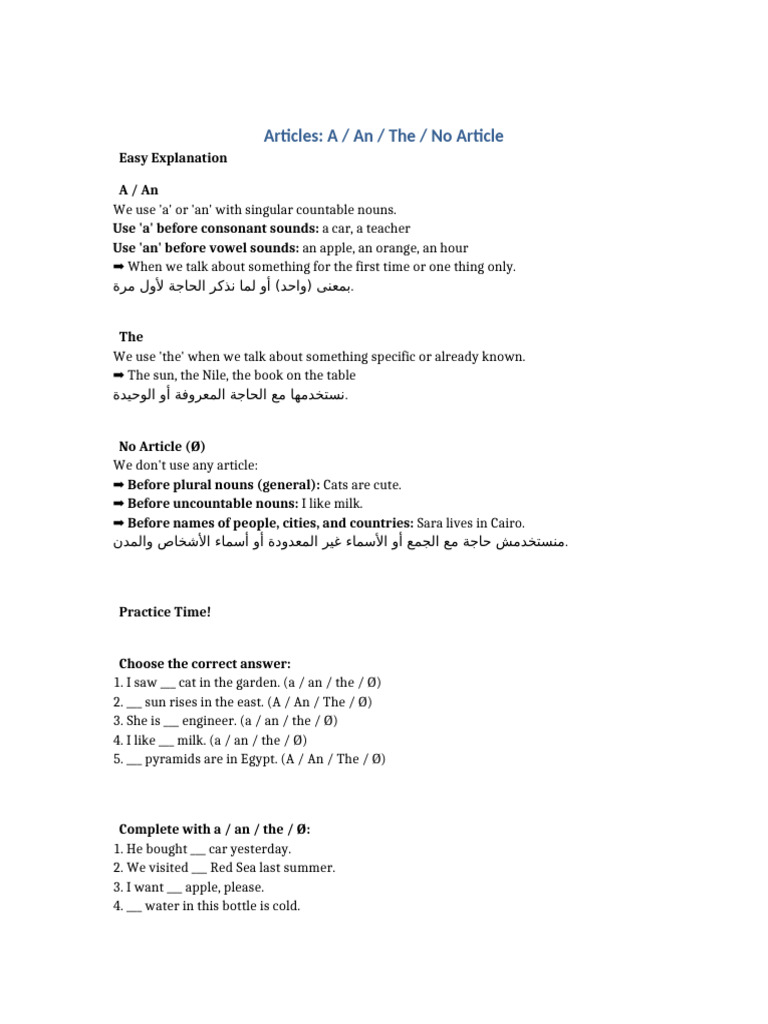 Articles: Usage and Practice Guide | PDF