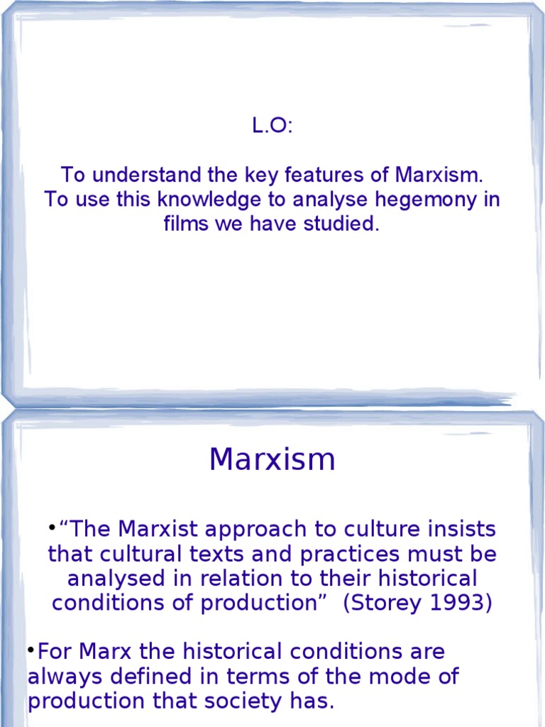 Key Features of Marxism Explained | PDF | Politics