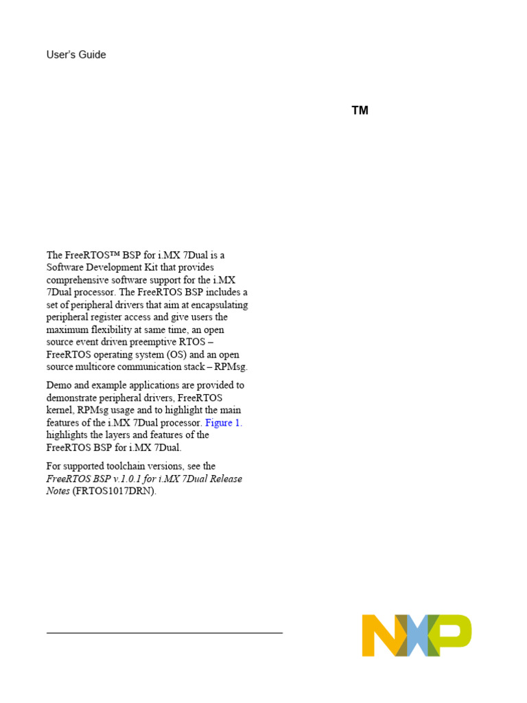 FreeRTOS BSP Guide for i.MX 7Dual | PDF | Computer Science | Computing