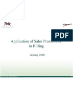 Application of Sales Promotions in Billing: January 2010