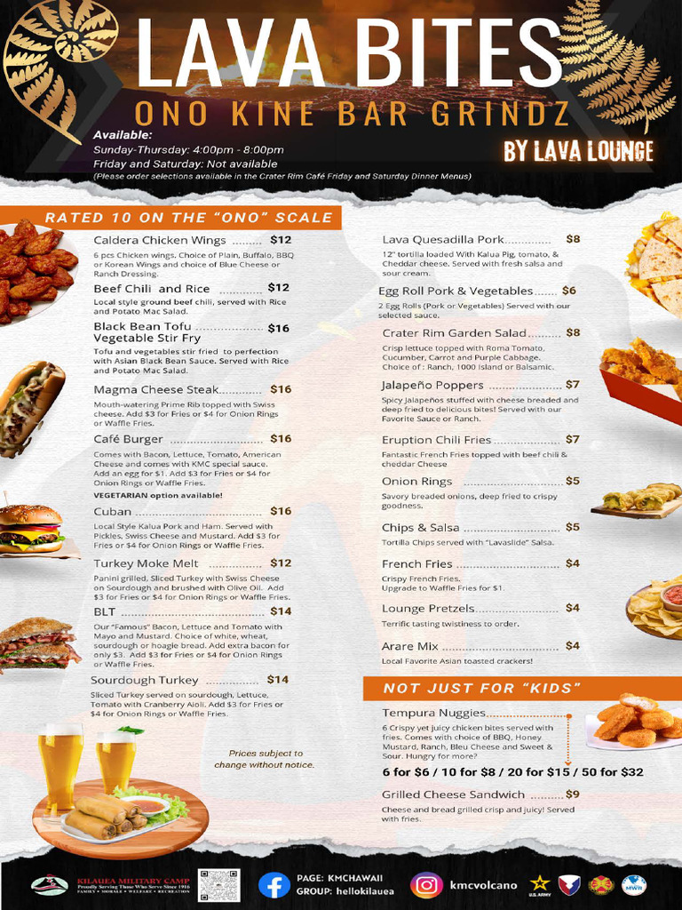 Lava Bites Menu 8-26-25 Web | PDF
