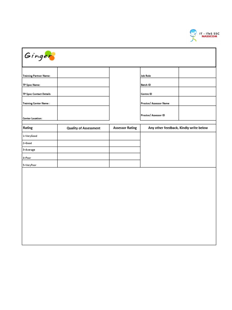 TP Feedback Form for Training Partners | PDF