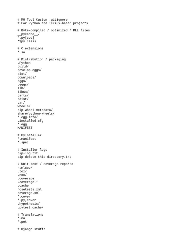 Custom .gitignore for Python Projects | PDF | Software Engineering ...