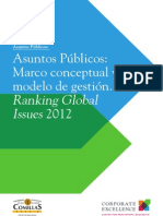Informe Asuntos Publicos - Marco Conceptual y Modelo de Gestión. Ranking Global Issues 2012