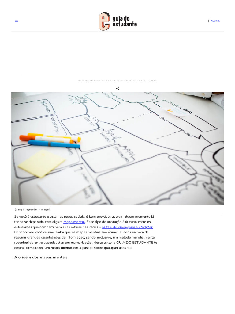 Como Criar Mapas Mentais em 4 Passos | PDF | Desenho | Memória