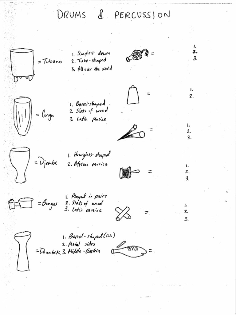 Hand Percussion List | PDF