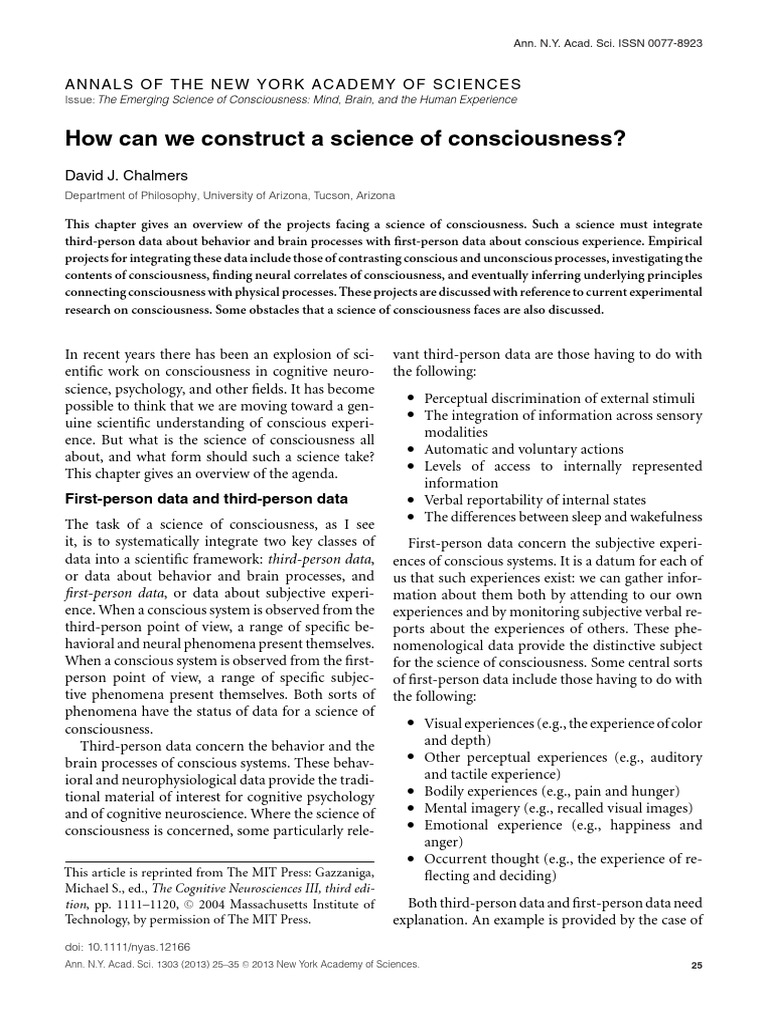 Science of Consciousness Overview | PDF | Consciousness | Experience