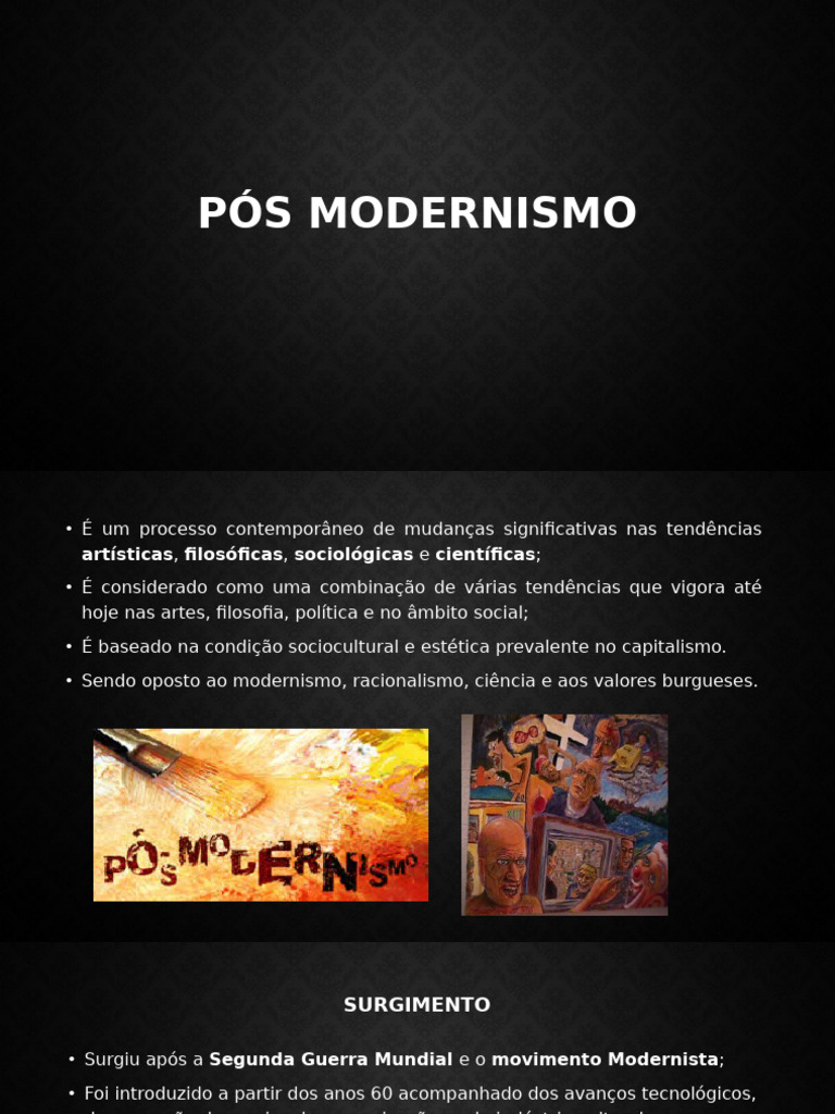 Pós Modernismo 1 | PDF | Educação em Artes Liberais