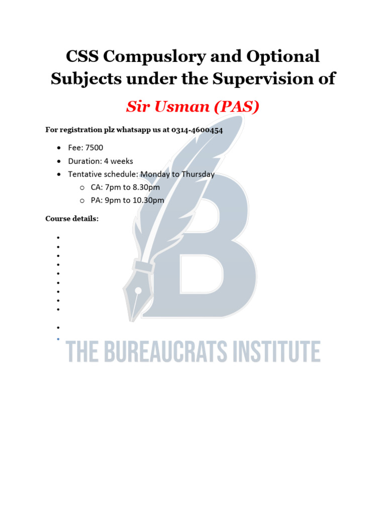 Current Affairs Topic List November Batch For CSS 2026 | PDF | Pakistan ...