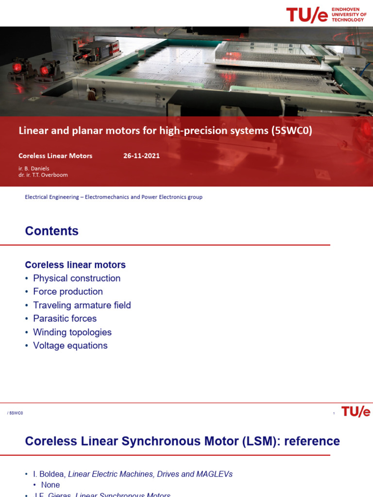 Coreless Linear Motors Overview | PDF | Electric Motor | Inductor