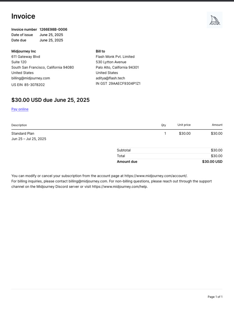 Invoice-1266E98B-0006 | PDF