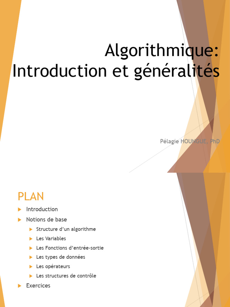 Introduction à l'algorithmique | PDF | Structure de contrôle ...