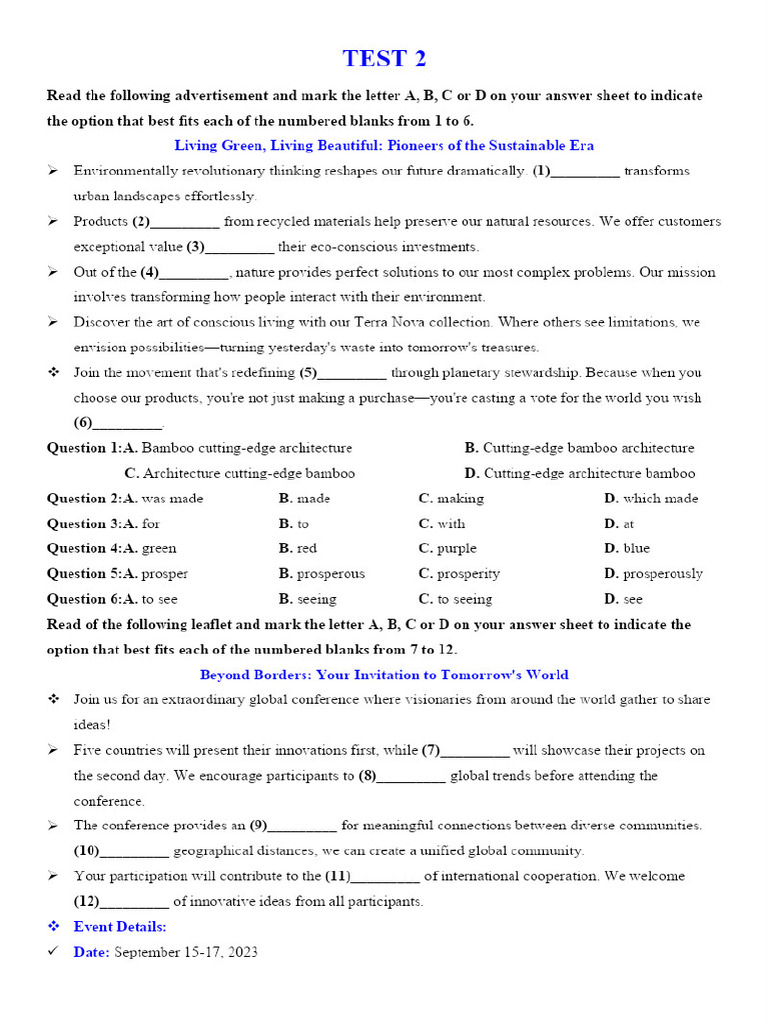 Test 2 Gk1 Global 12 New 2026 Hs Docx 1600 PDF - Gdrive.vip | PDF