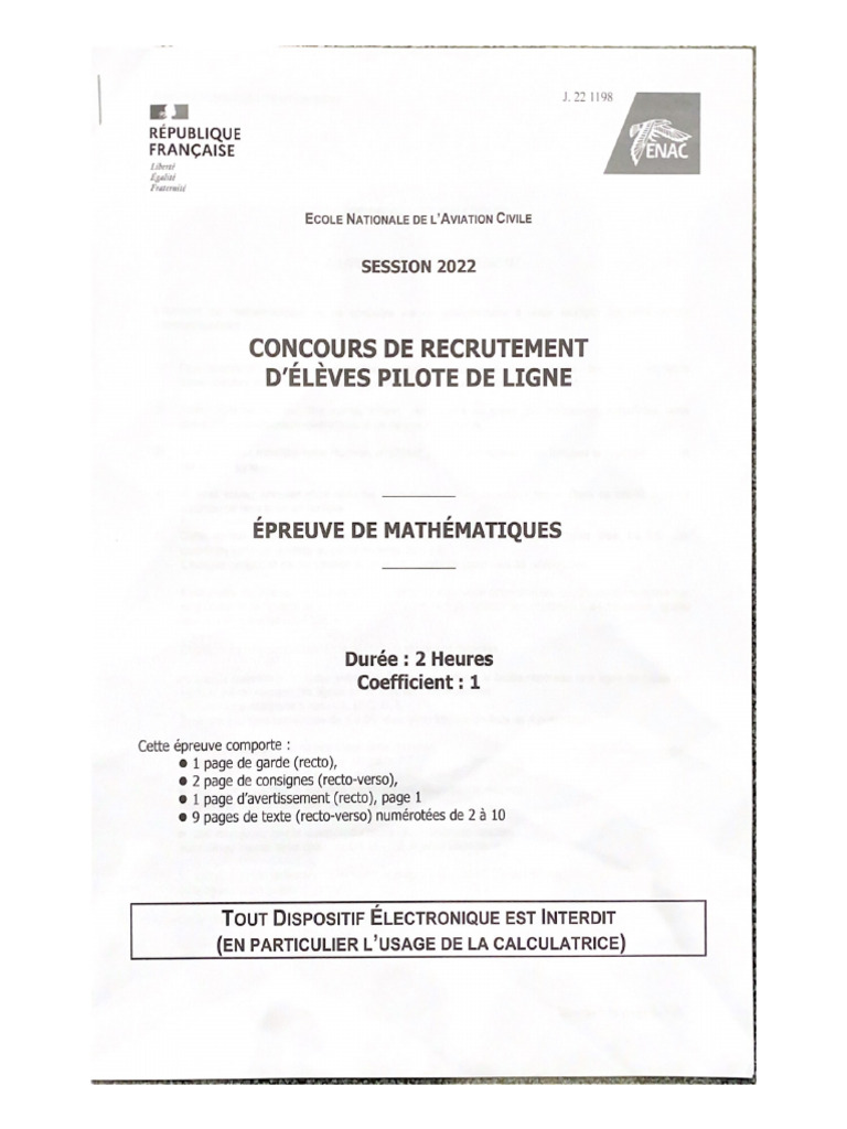 Annale Maths 2022 | PDF
