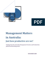 Management Matters in Australia Report