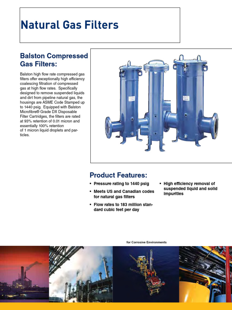 Natural-Gas-Filters | PDF | Filtration | Gases