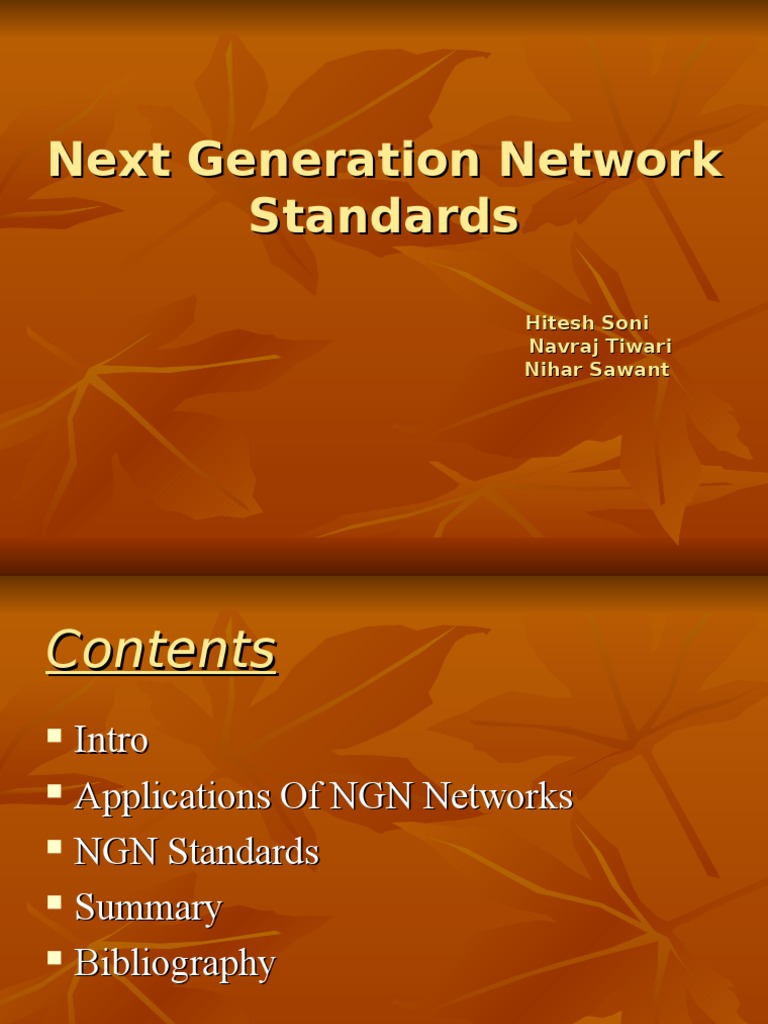 Next Generation Network Standards PDF Access Wireless Lan