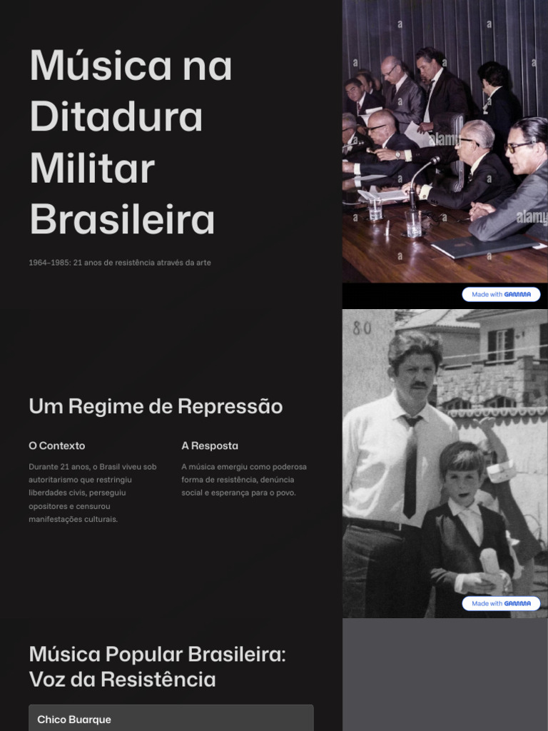Musica Na Ditadura Militar Brasileira | PDF