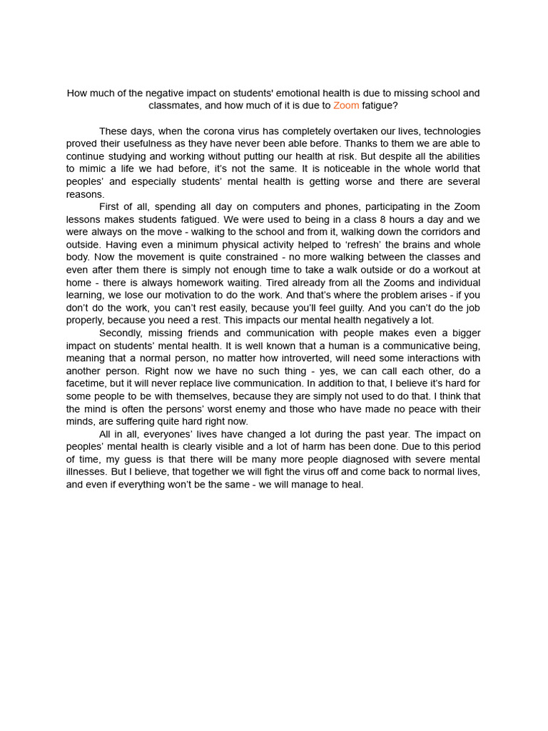 Students' Mental Health | PDF | Behavioural Sciences | Psychology