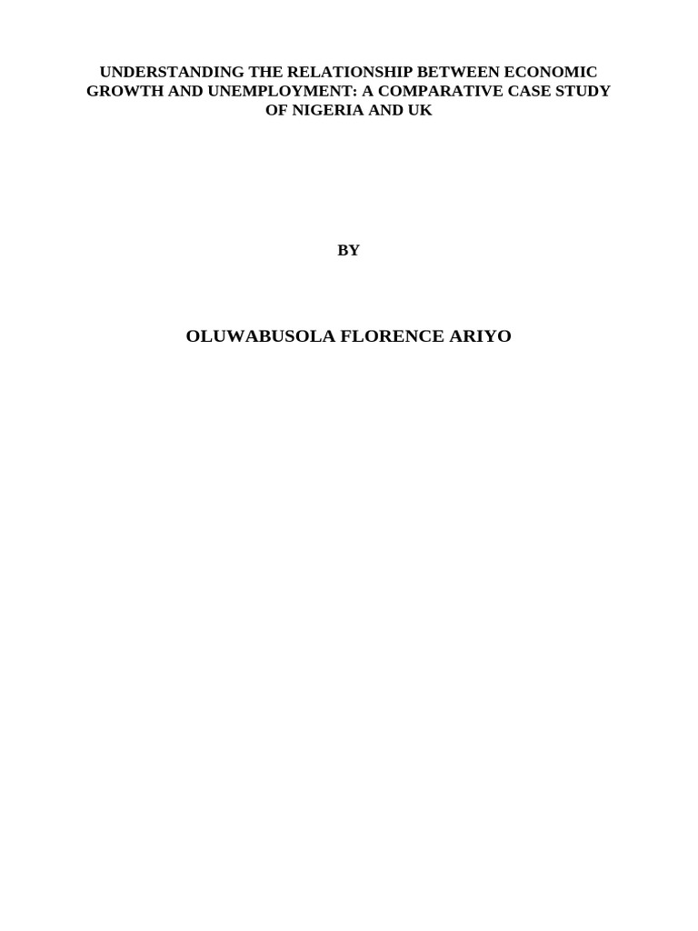 Dissertation Chapter 1 and 2 | PDF | Economic Growth | Unemployment