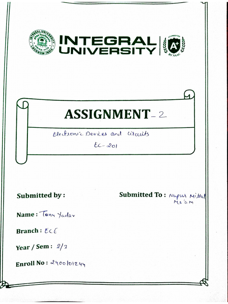 EC 201 Assignment 2 | PDF